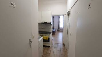 Basic Apartment | Private kitchen | Fridge, microwave, oven, stovetop