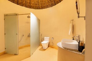 Deluxe Room | Bathroom - Alaya Stays Forest Mud House (Haridwar)