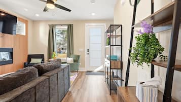 Télévision, cheminée