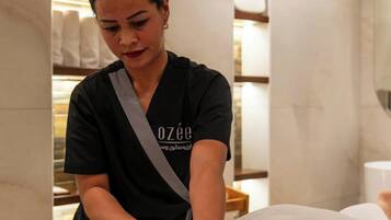 Sauna, steam room, body treatments, mud baths, hot stone massages