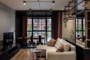 Leilighet – superior, balkong | Oppholdsområde