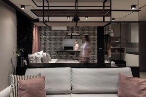 Leilighet – superior, balkong | Oppholdsområde