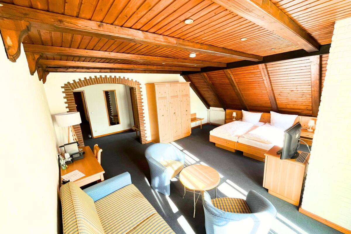 Premium Double Room, Terrace, Garden View | Desk, WiFi (free), bed sheets