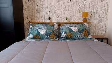 2 soverom, strykejern/-brett, reiseseng for barn og wi-fi (inkludert)