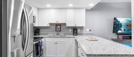 Microwave, dishwasher, coffee/tea maker