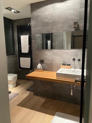 Een douche, een haardroger, een bidet
