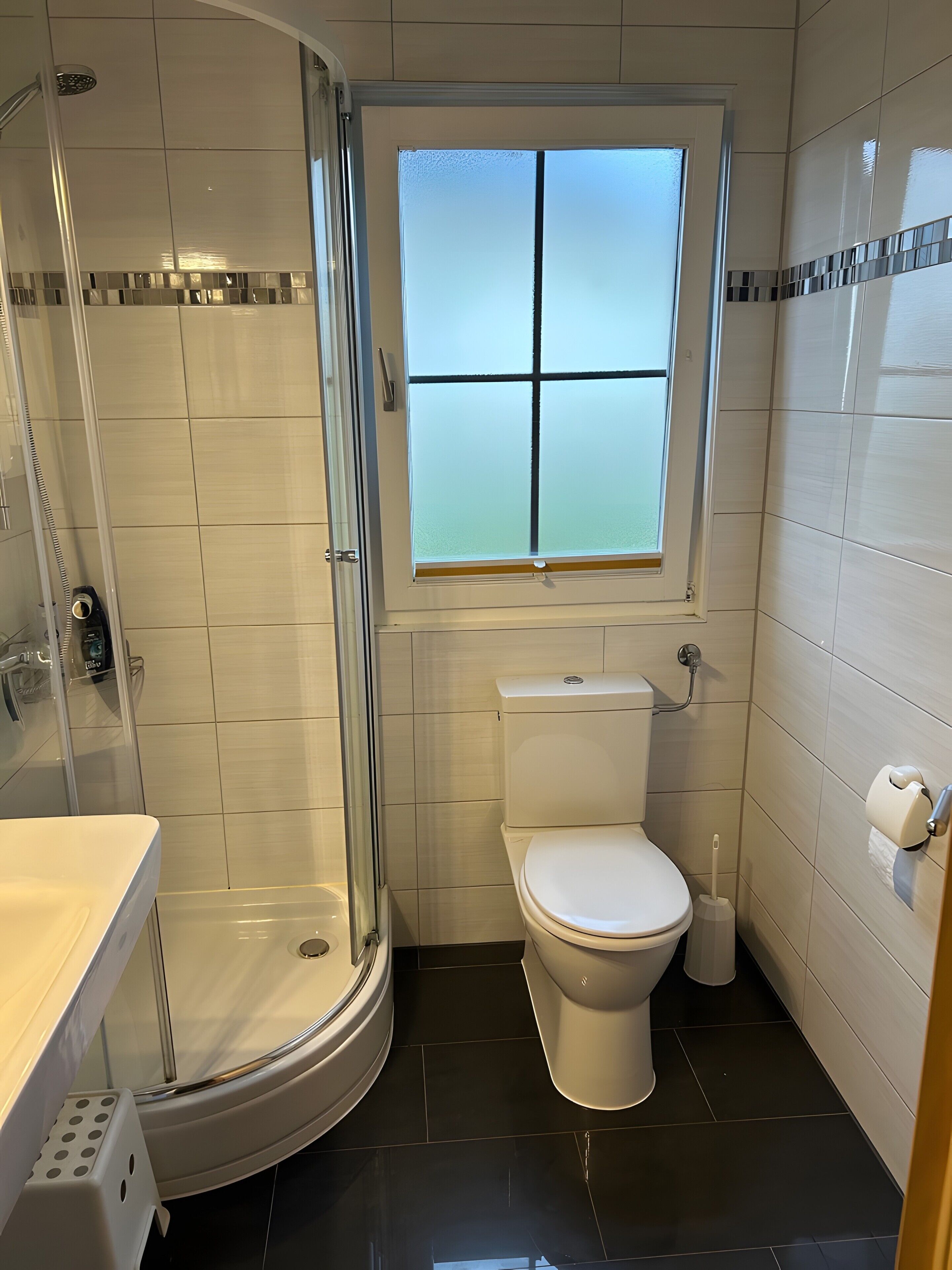 Een douche, een haardroger