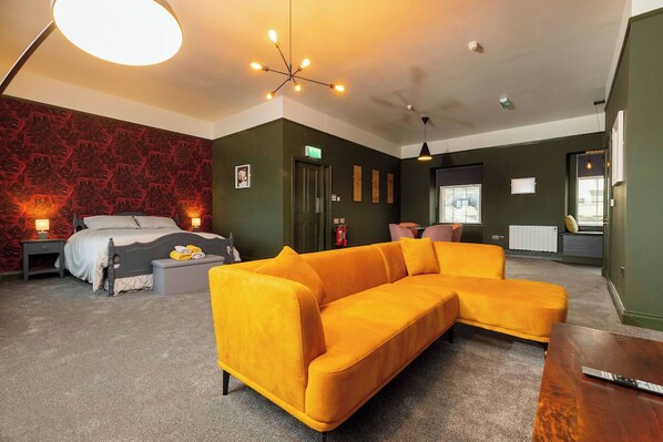Studio, Multiple Bedrooms, City View | Living area | Books - Penthouse City Studio - Perfect Base for Exploring Medieval Kilkenny (Kilkenny)