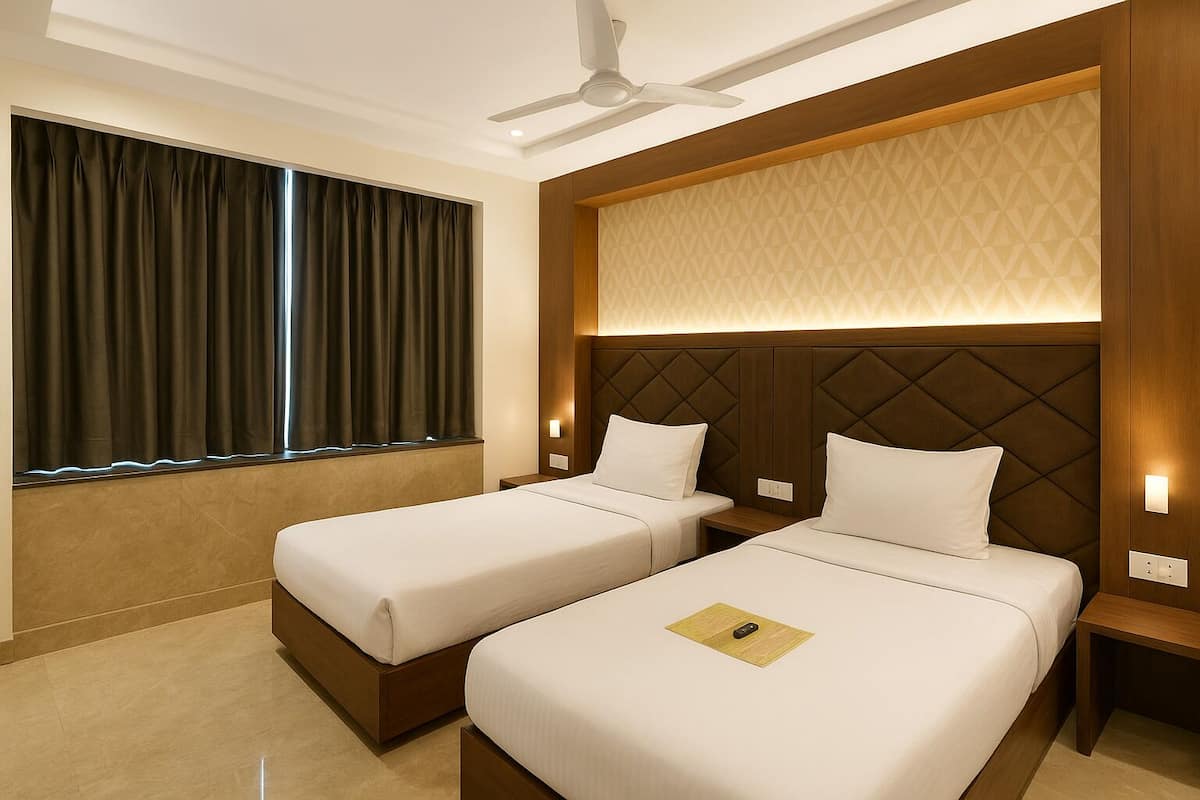 Family Triple Room, City View | Desk, laptop workspace, free WiFi