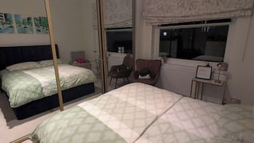 2 bedrooms, iron/ironing board, WiFi, bed sheets