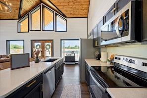 Fridge, microwave, oven, stovetop - 2 Riverfront Cabins | Heated Pools | Sleeps 22 (Broken Bow)