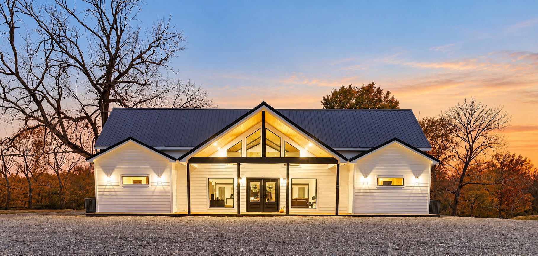 First Current — Modern Farmhouse–Style Entrance
