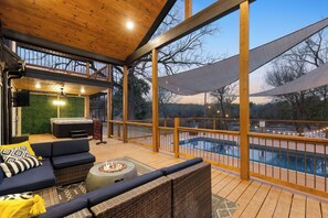 A heated pool - 2 Riverfront Cabins | Heated Pools | Sleeps 22 (Broken Bow)