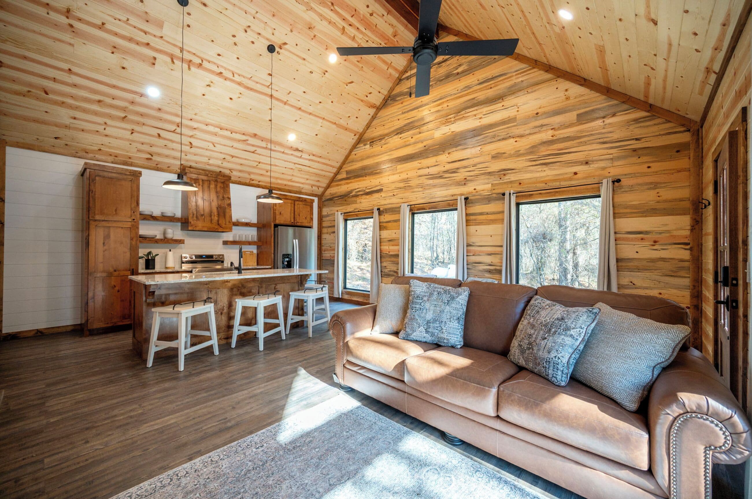 Televisión y chimenea 