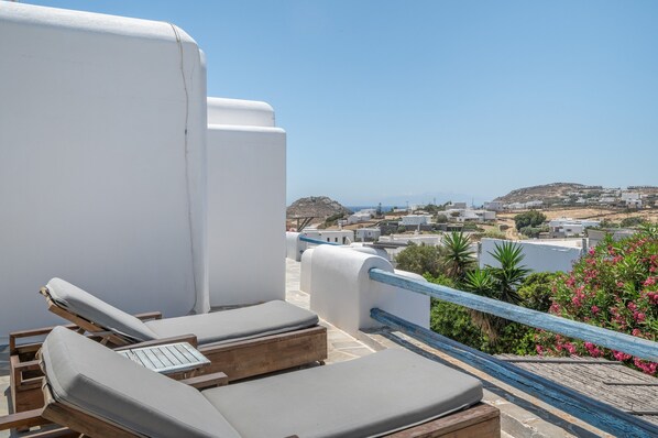 Terrace/patio - Apartment 'See View 2' with Sea View, Wi-Fi, and Air Conditioning (Mykonos)