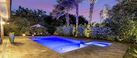 Outdoor pool, a heated pool