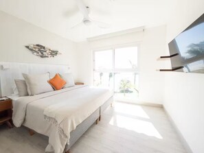 2 slaapkamers, een strijkplank/strijkijzer, wifi, beddengoed