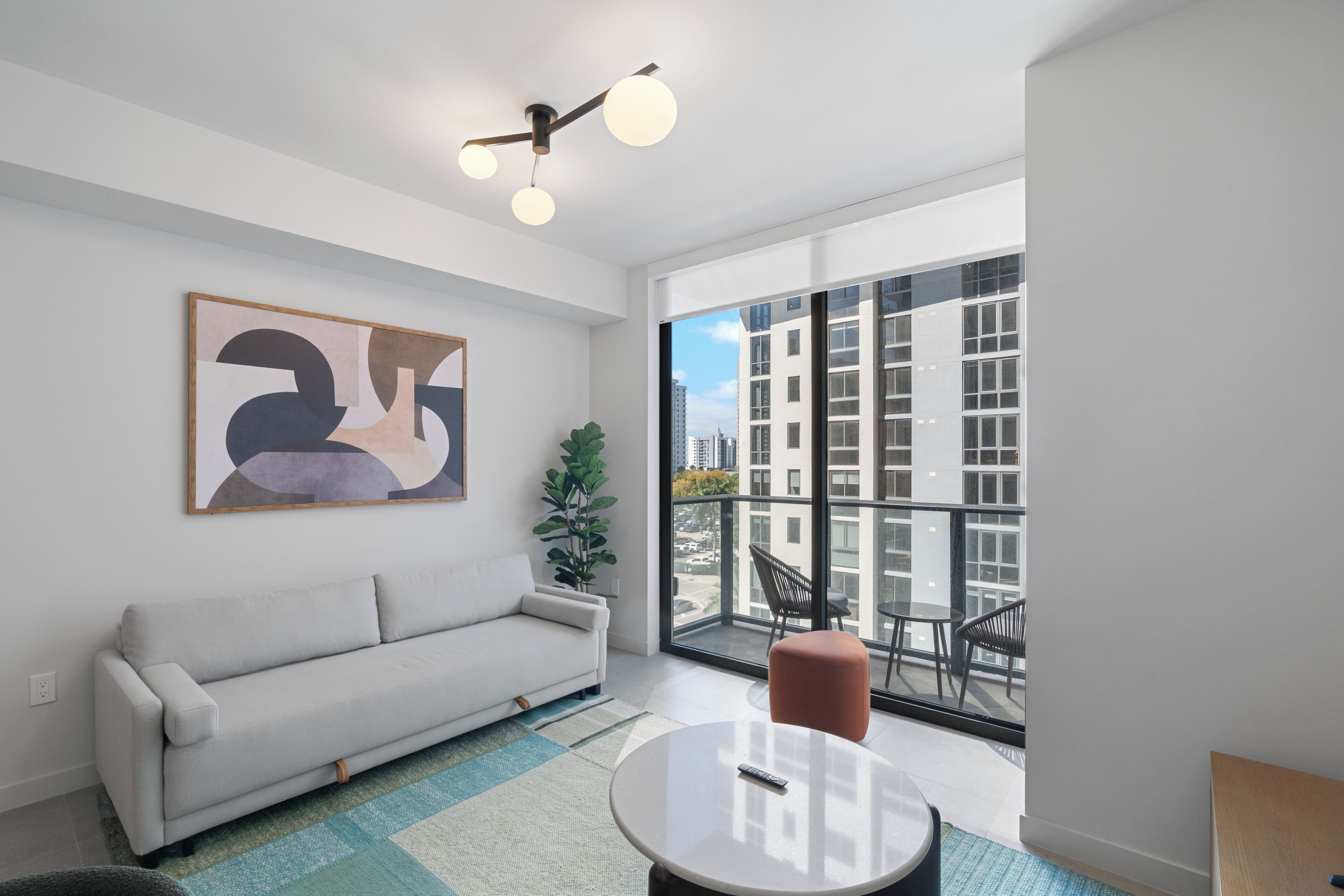 City Apartment, City View | Living area