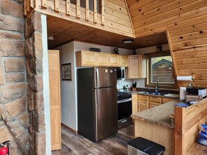 Private kitchen - Wonderful 3-bedroom mountain chalet in Palmer (Palmer)