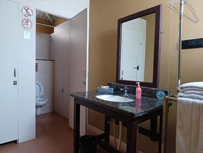 Habitación doble de lujo, balcón, vista a la montaña | Baño | Regadera, amenidades de baño gratuitas, secadora de cabello, toallas 
