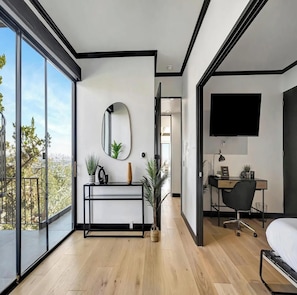 Luxury House, Multiple Beds, Fireplace, City View (Skyview Estate) | 4 bedrooms, individually decorated, individually furnished, desk - Skyview Estate - Stylish Hollywood Hideaway With Sweeping City Views (West Hollywood)