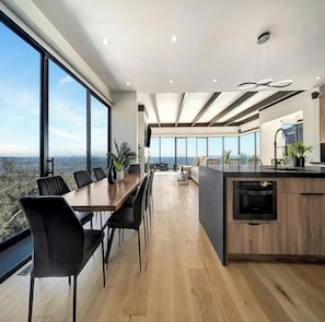 Luxury House, Multiple Beds, Fireplace, City View (Skyview Estate) | Private kitchen - Skyview Estate - Stylish Hollywood Hideaway With Sweeping City Views (West Hollywood)
