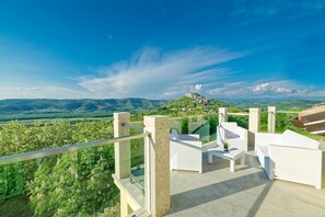 Terrace/patio - Stunning villa with infinity pool, views of Motovun, billiards, table tennis, BBQ (Motovun)