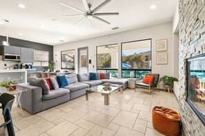 Smart TV, fireplace, video games, table football - Carefree Casa: Resort-Style Home w/Heated Pool+Spa, Arcade, Pizza Oven & Casita (Indio)