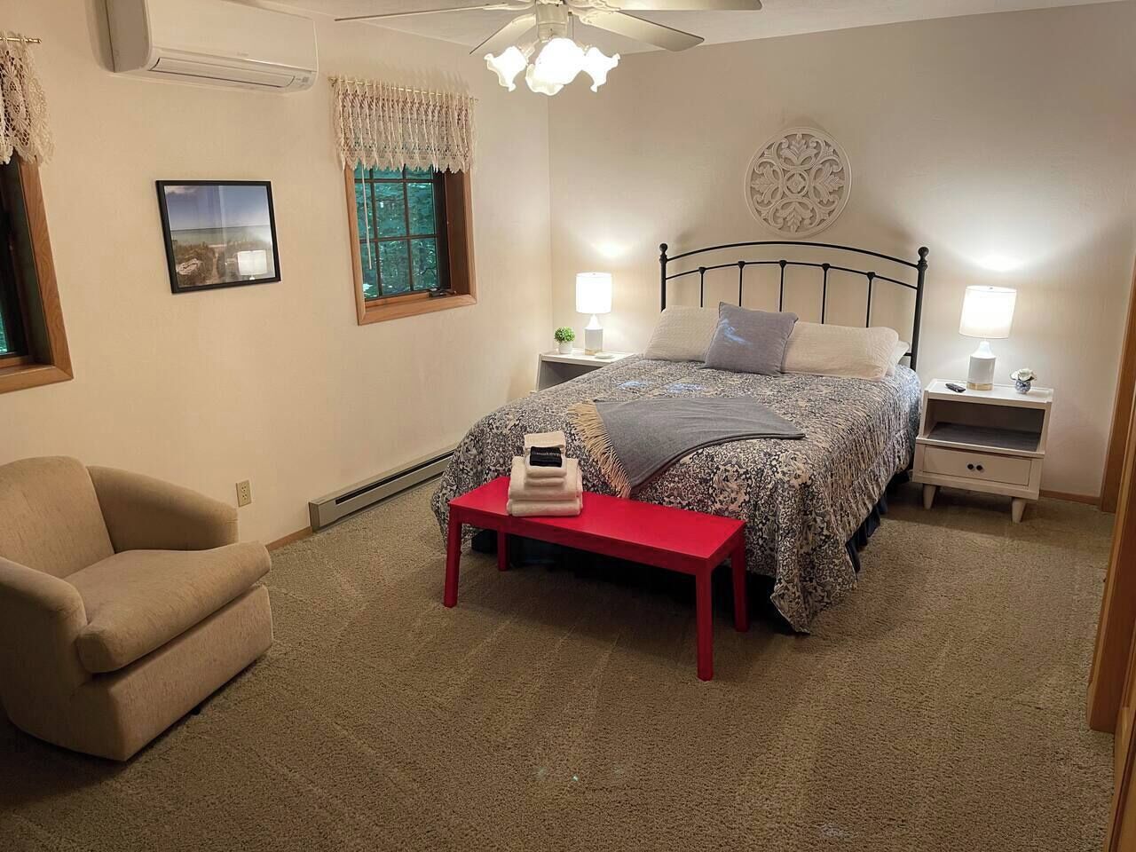 Desk, iron/ironing board, travel crib, WiFi