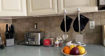 Spacious 1 bedroom suite,walk to beach, train, near JFK airport.