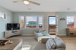TV - Knot Lost - Ocean View, Pet-Friendly Duplex (Surf City)