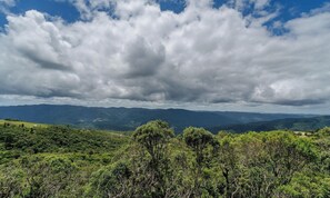 A mountainous landscape with dense green vegetation and a cloudy sky. - Romantic Cabin With Amazing View Vst040 (Anitapolis)