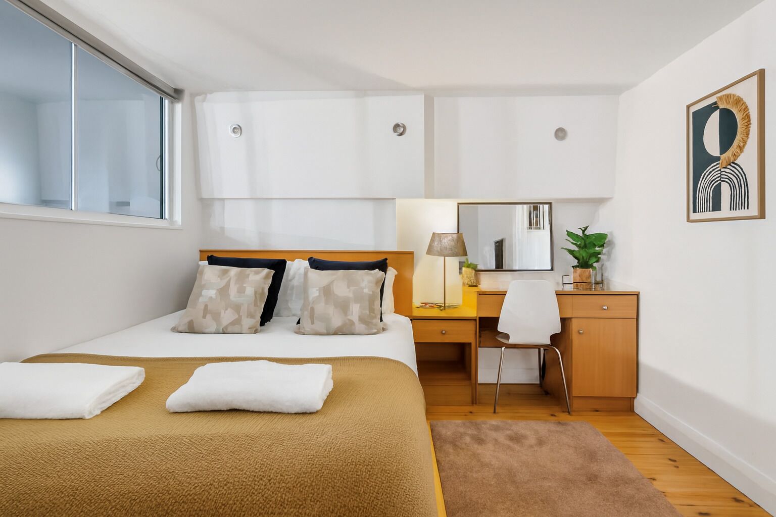 Desk, iron/ironing board