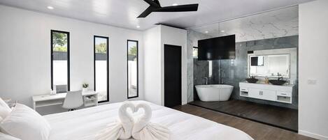 1 غرفة نوم ومكتب وواي فاي مجانًا وملاءات أسرّة