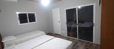 2 bedrooms, bed sheets