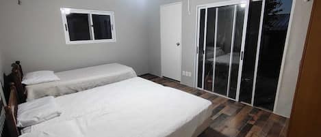 2 bedrooms, bed sheets