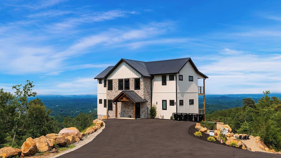 Modern Smoky Mountain Retreat w/ Hot Tub, Game Room & Movie Theater Heavens View by Avantstay