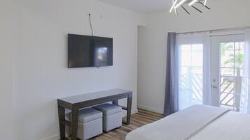 1 bedroom, iron/ironing board, travel crib, WiFi