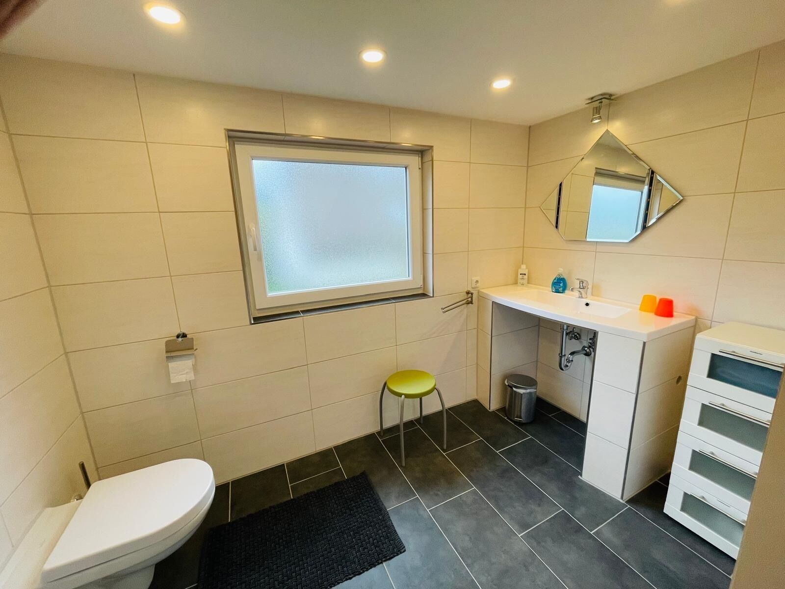 Asciugacapelli, asciugamani, sapone, carta igienica