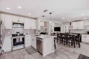 Fridge, microwave, oven, stovetop - Desert Flower w/ Heated Private Pool, Fire Pit (Goodyear)