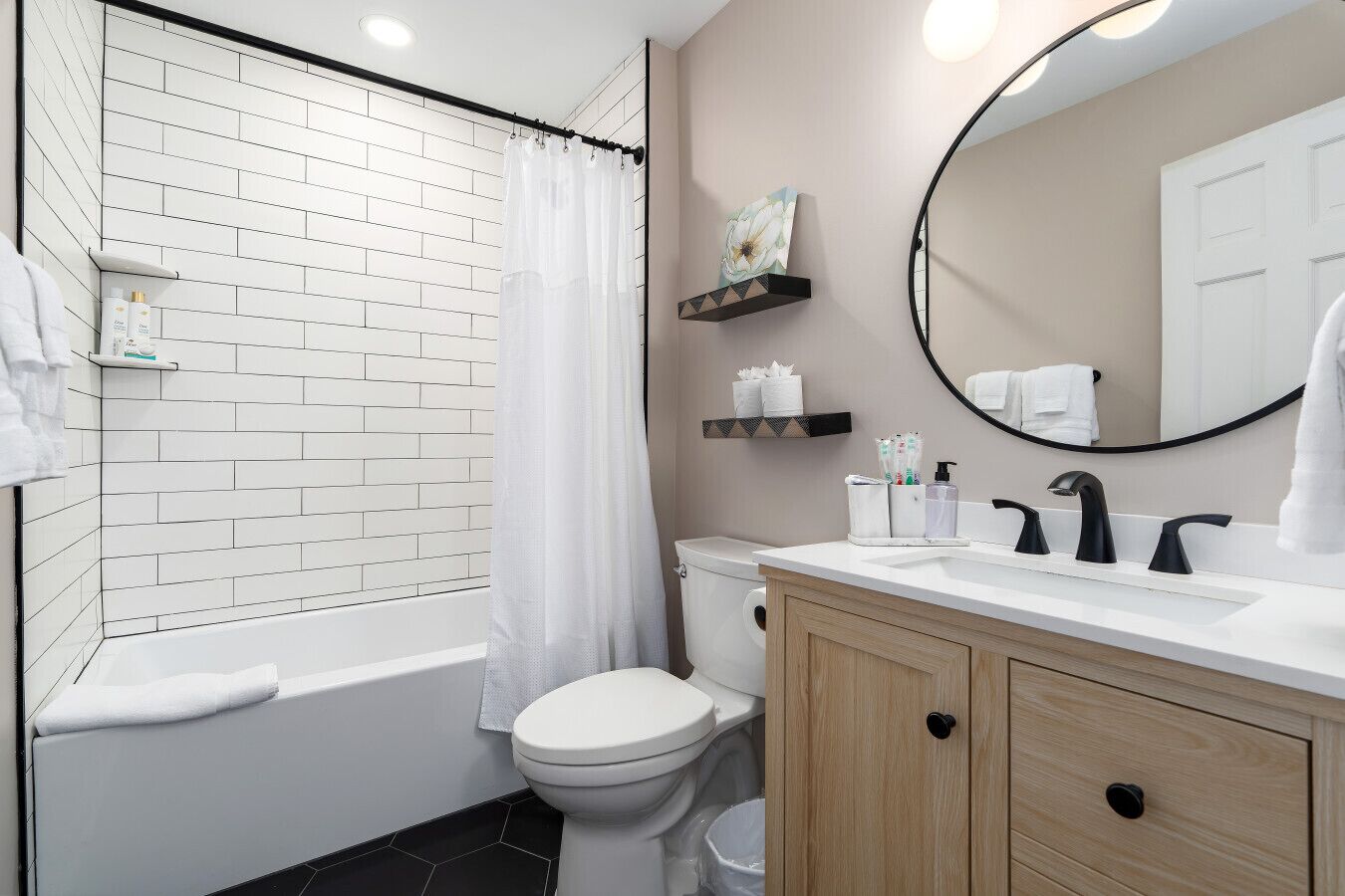 Hair dryer, towels