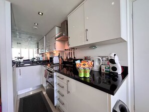 Private kitchen - Newquay centre, 180 degree panoramic sea views (Newquay)
