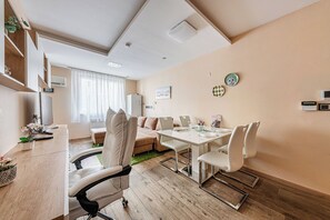 Apartment, 2 Bedrooms | Living area | Flat-screen TV - La Dolce Vita –Massage Shower Stay W/ Ac + Balcony (Budapest)