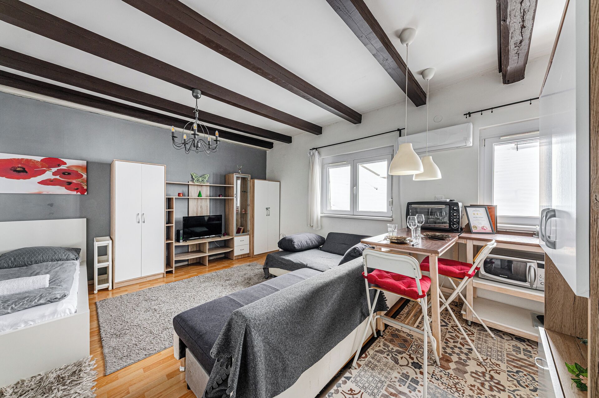 อพาร์ทเมนท์, 1 ห้องนอน | บริเวณนั่งเล่น