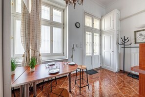 Apartment, 2 Bedrooms | Dining room - Budapest Classic Charm | 2Br + Cornertub + Smarttv (Budapest)