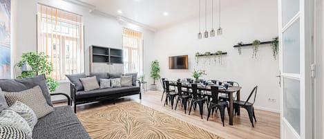 Apartment, 4 Bedrooms | Living area