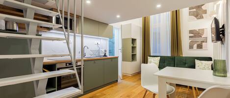 Appartement, 1 chambre | Coin séjour