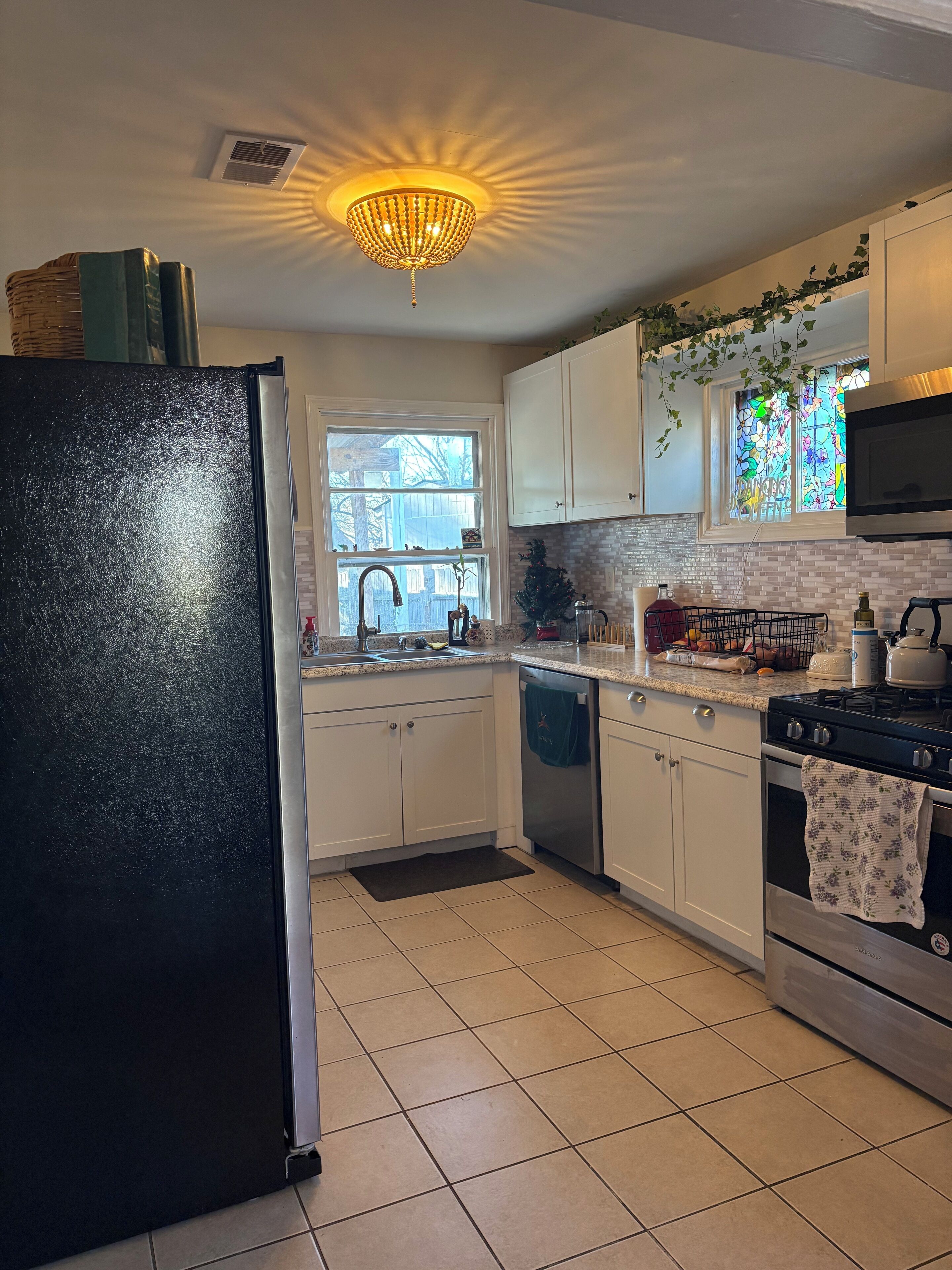 Microwave, oven, stovetop, dishwasher