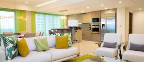 Living room - 3 Bedroom loft Garza Blanca (Cancún)