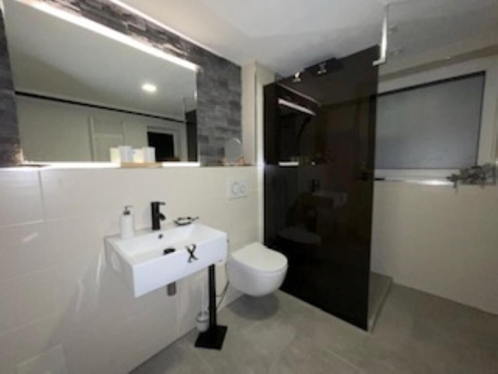 Haartrockner, Handtücher, Seife, Toilettenpapier